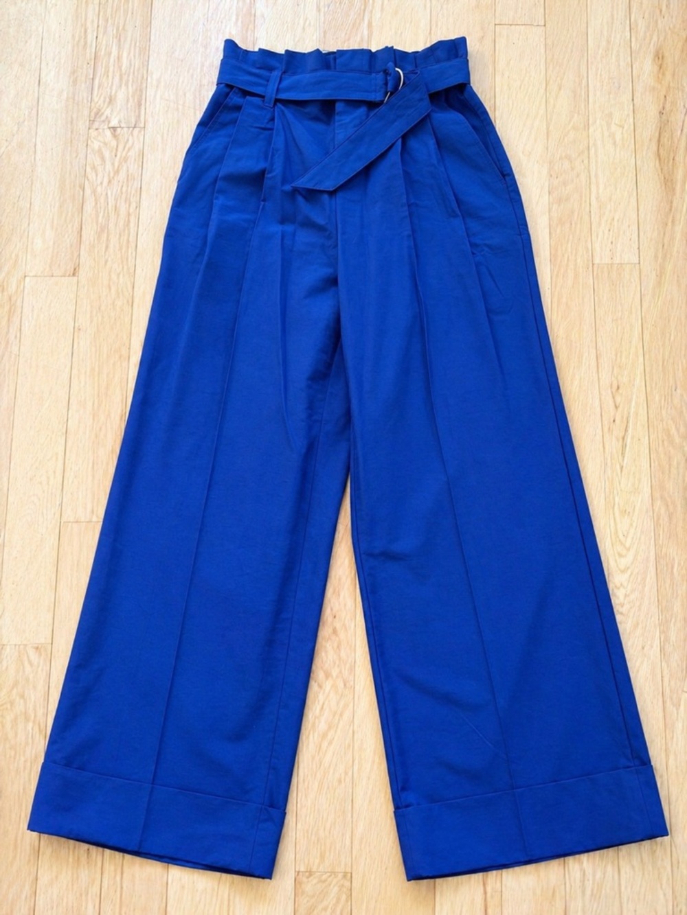 Banana Republic Royal Blue Wide Leg Belted Trousers - NWT